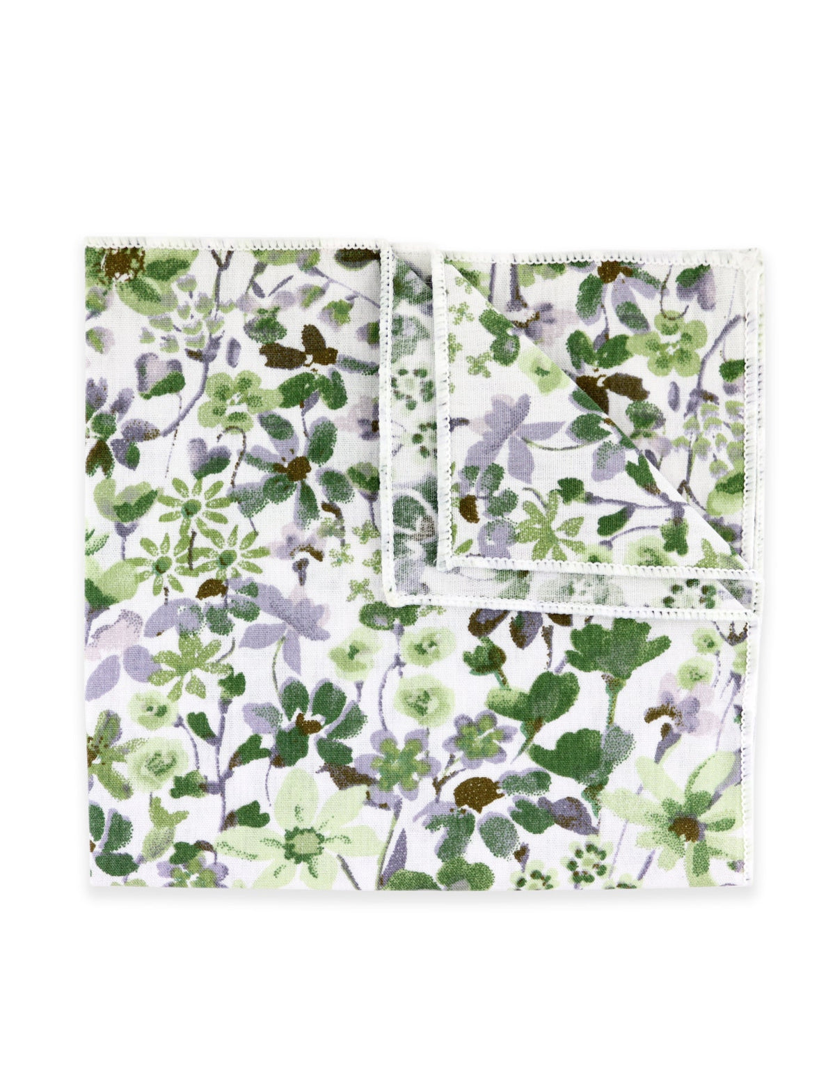 Floral Print Tie - Sage Green
