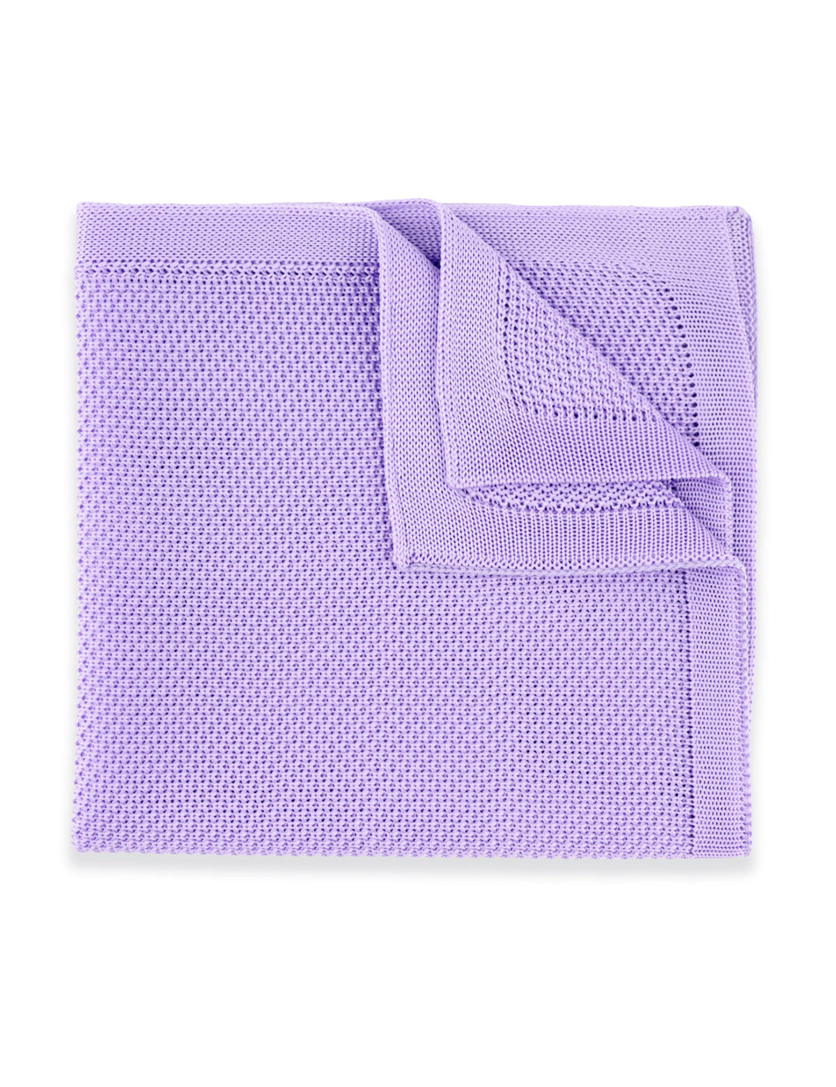 100% Polyester Square End Knitted Tie - Pastel Purple
