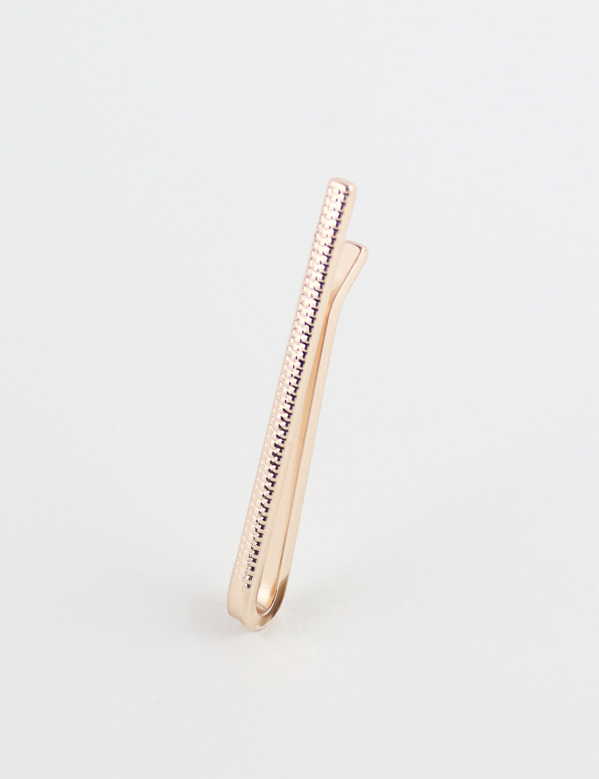 Textured Tie Bar - Rose Gold