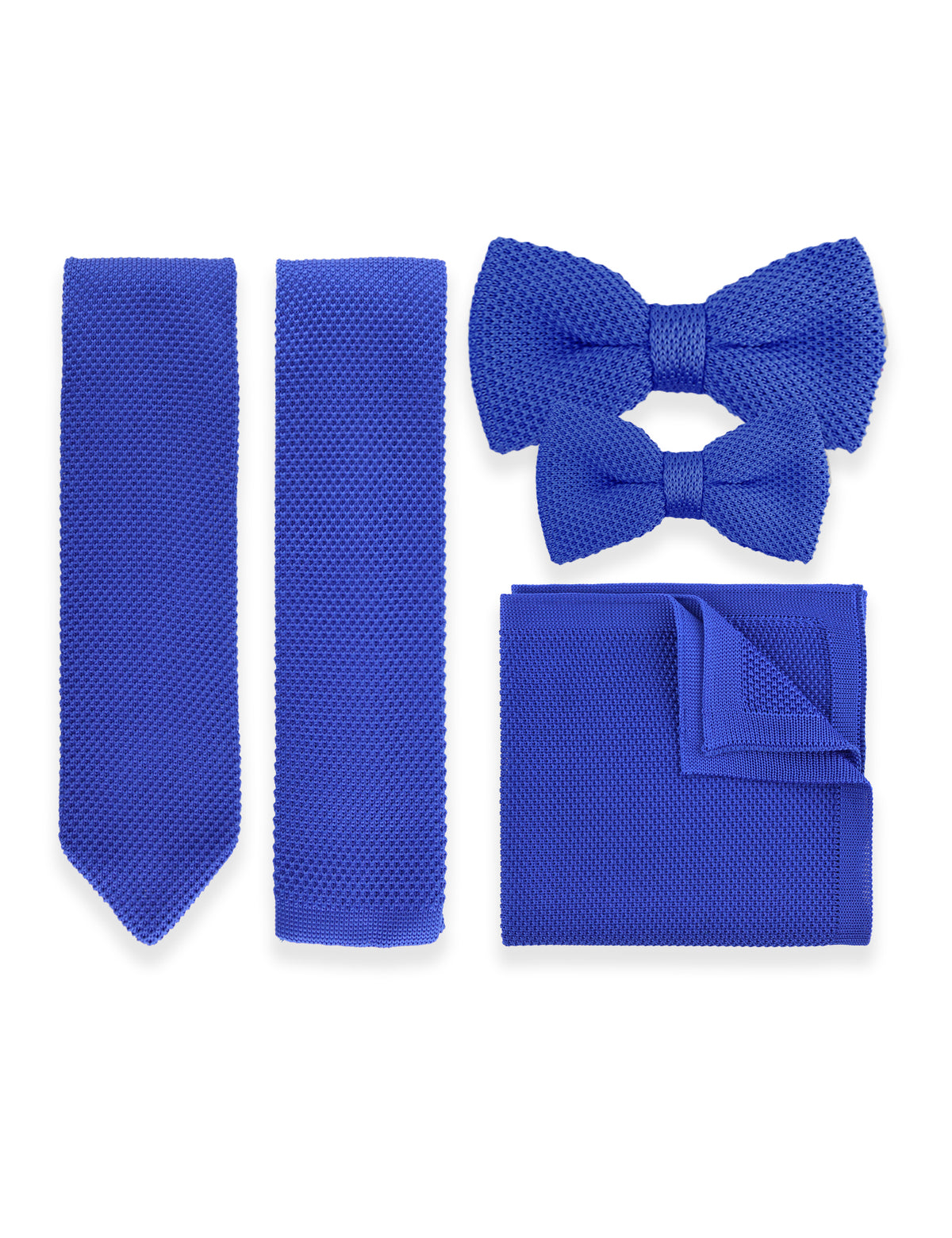 Knitted Pocket Square - Royal Blue