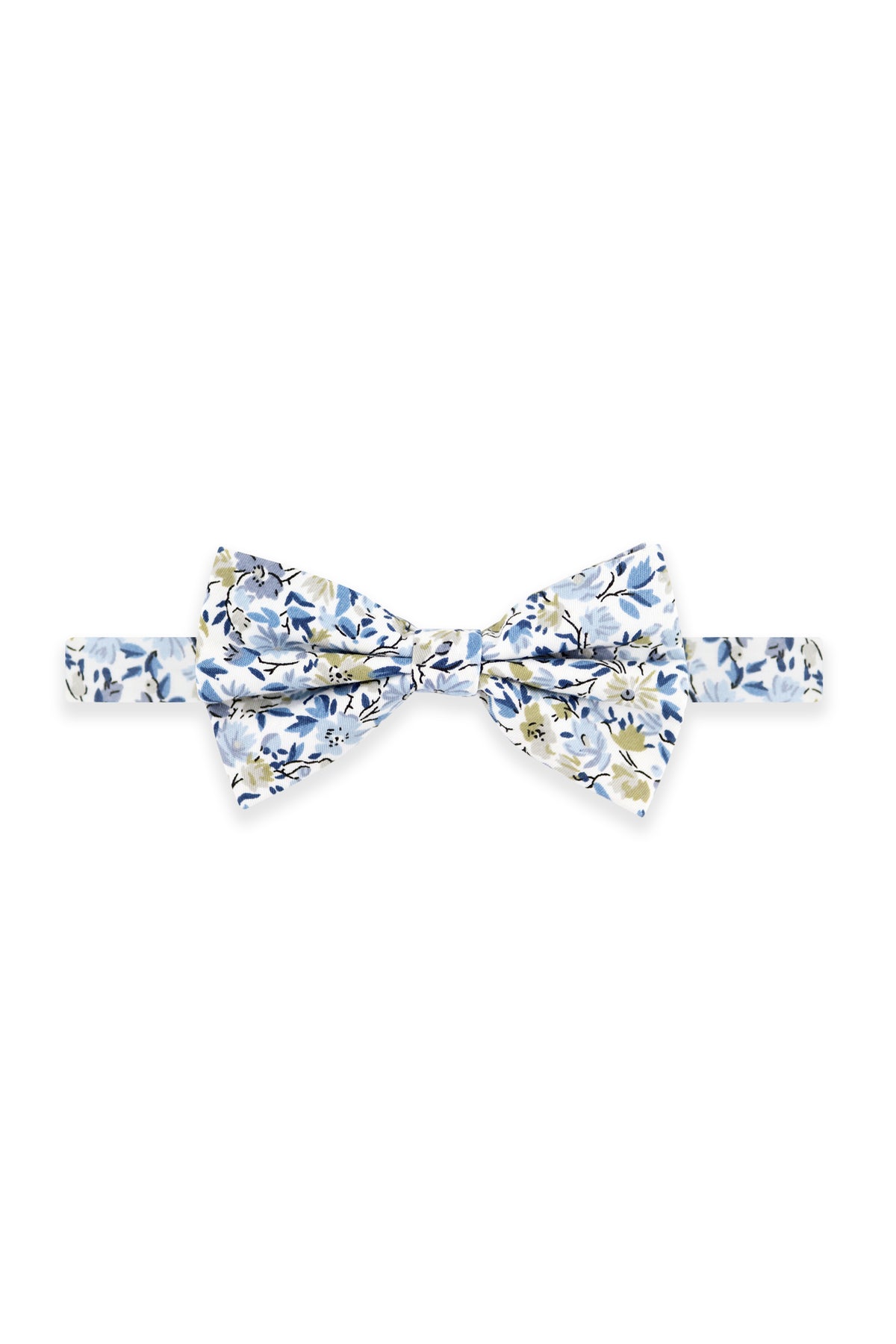 100% Cotton Floral Print Child Bow Tie - Blue
