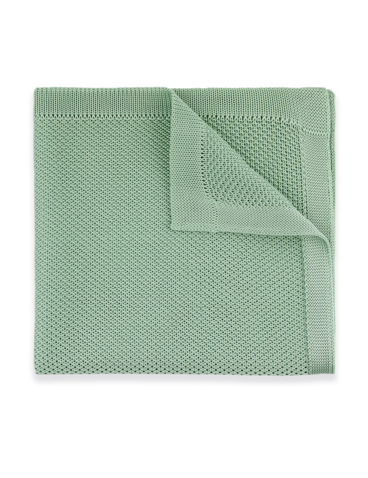 Knitted Pocket Square - Mint Green