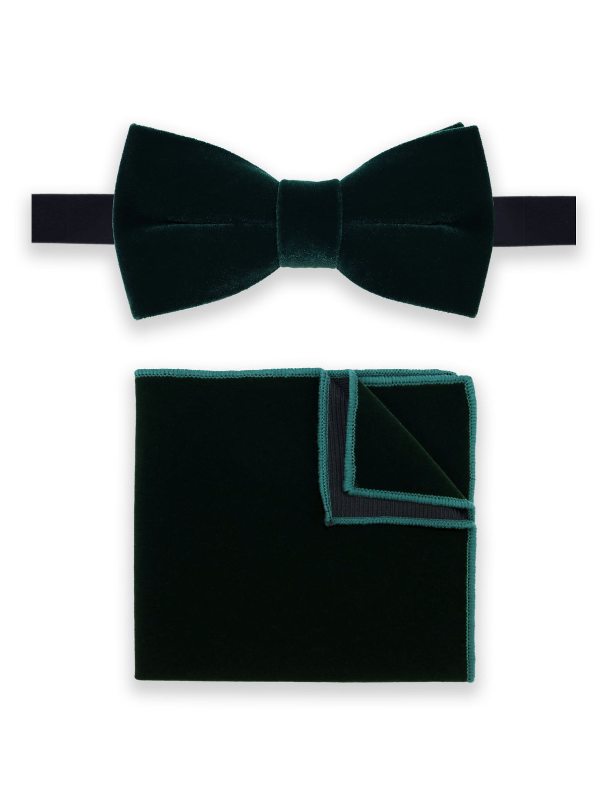 Velvet Bow Tie - Dark Green