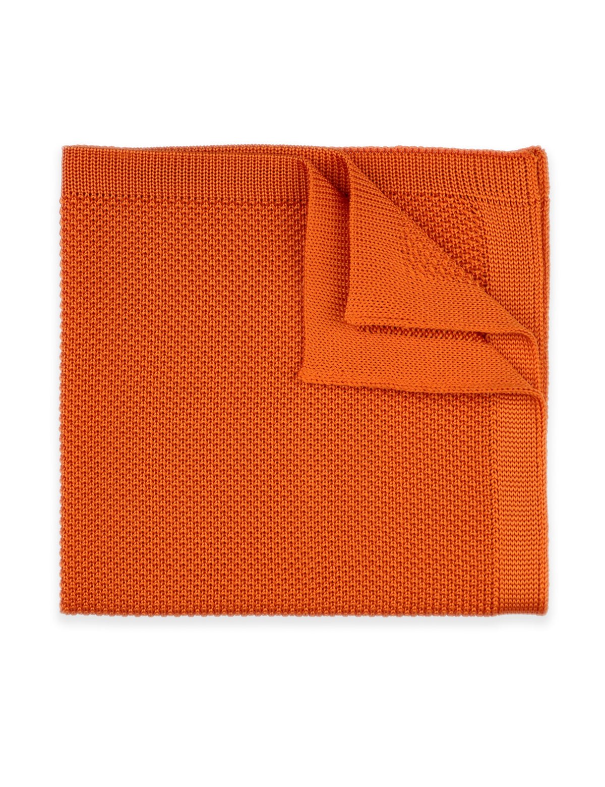 100% Polyester Square End Knitted Tie - Orange