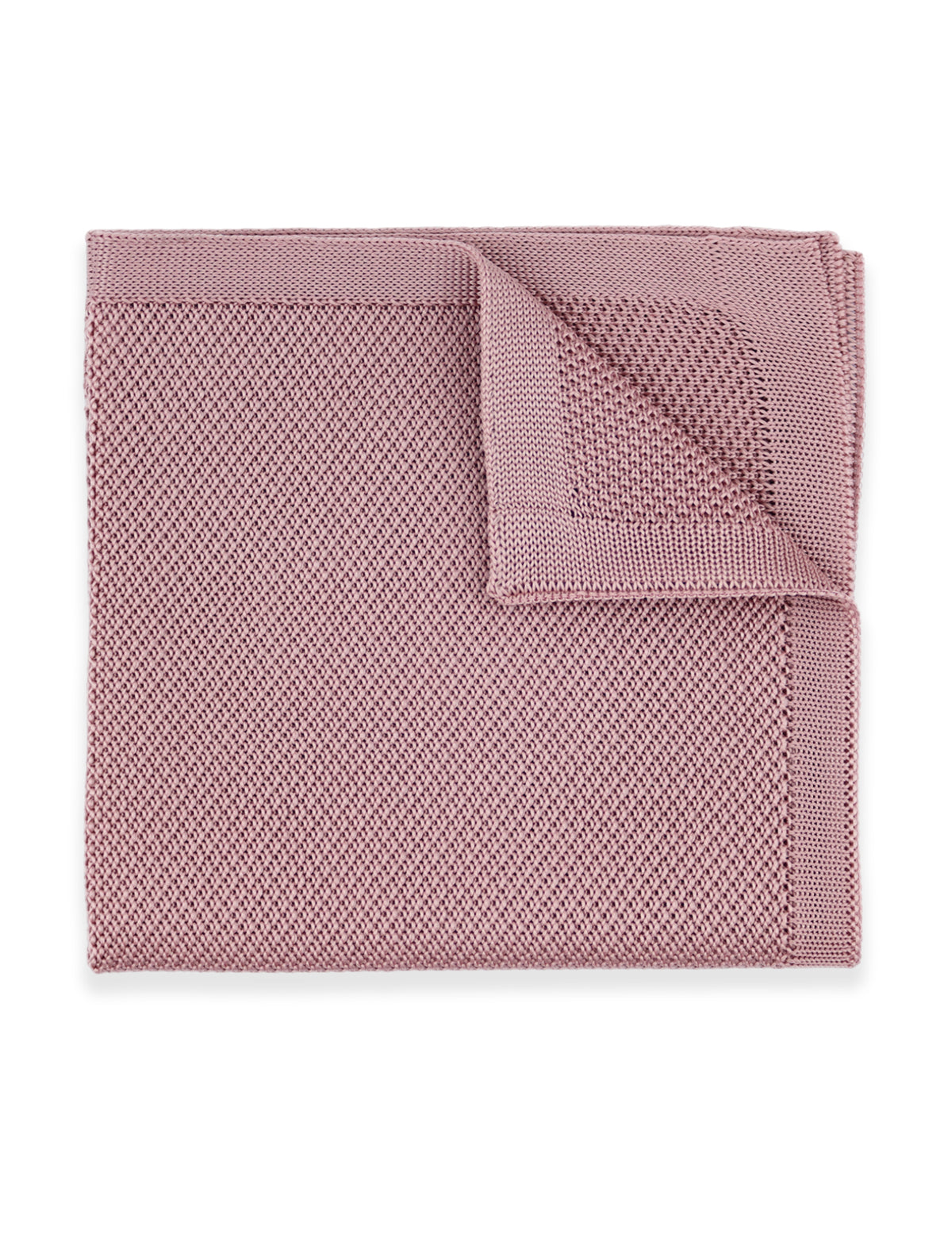 100% Polyester Diamond End Knitted Tie - Dusty Pink