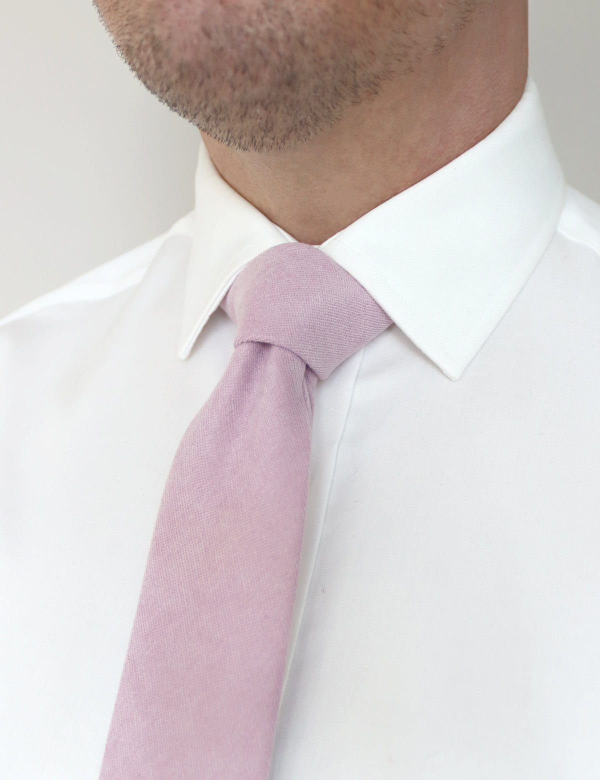 100% Brushed Cotton Tie - Pastel Purple