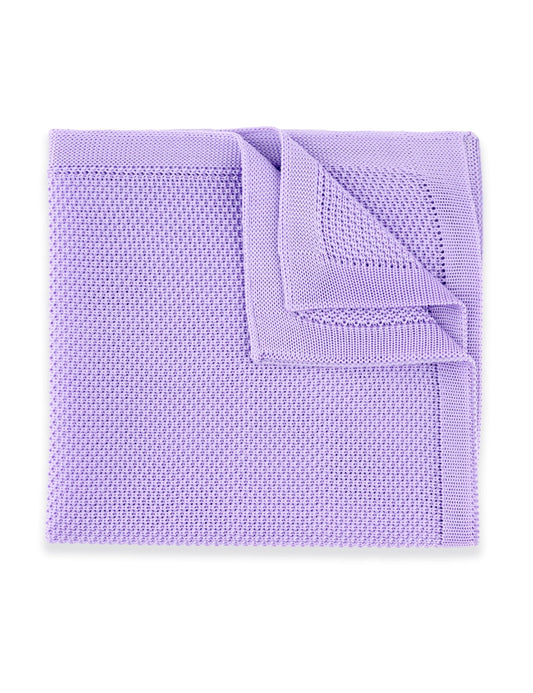 Knitted Pocket Square - Pastel Purple
