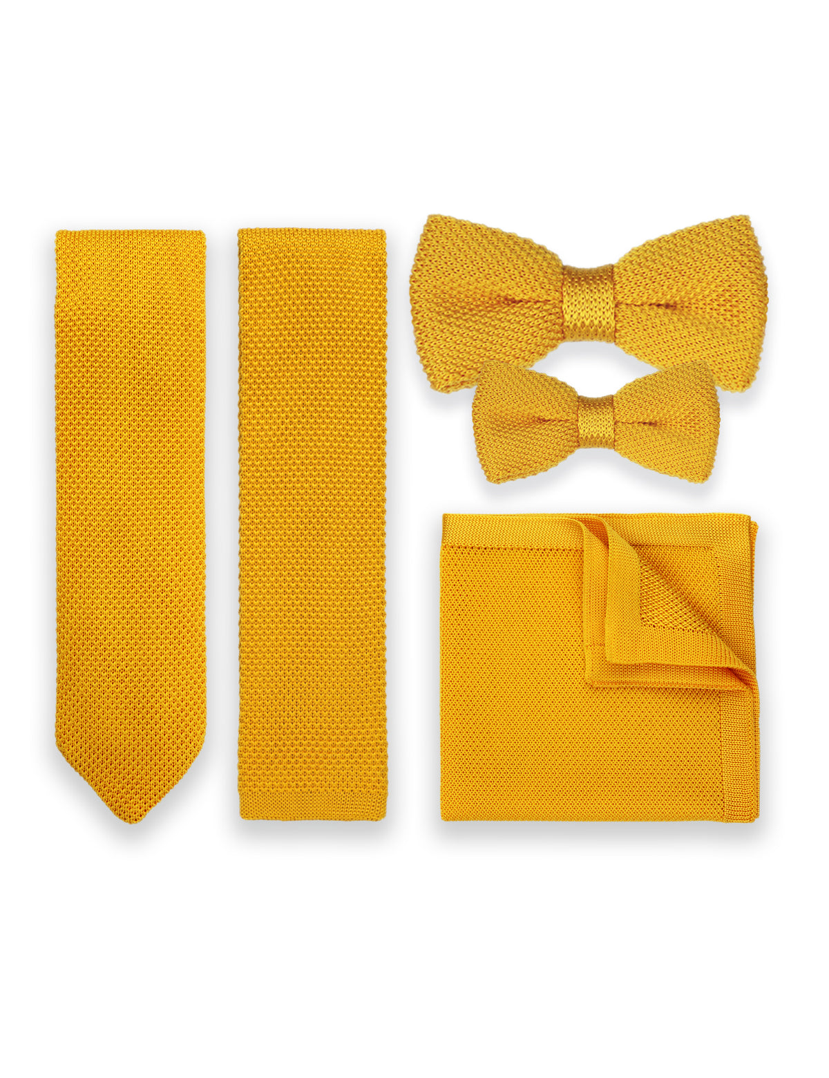 Knitted Pocket Square - Mustard Yellow