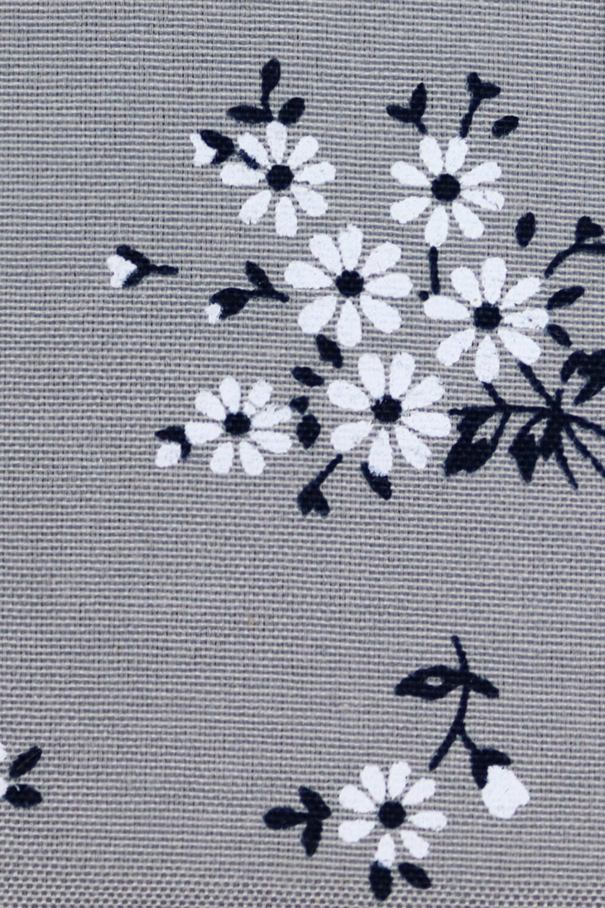 100% Cotton Floral Print Tie - Grey & Navy