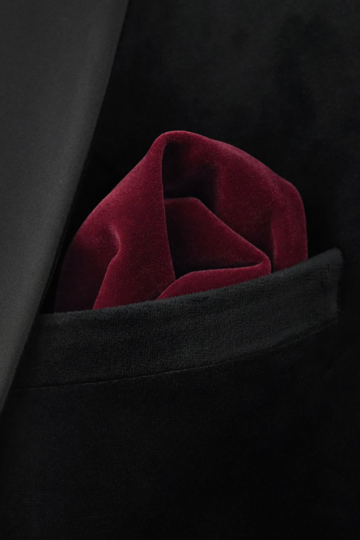 Velvet Oversized Bow Tie - Burgundy Red